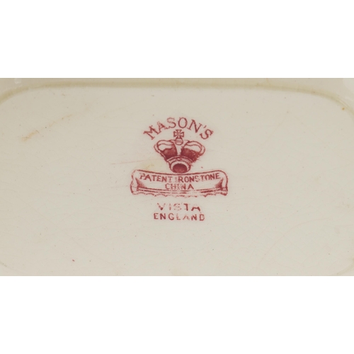 1209 - Mason's Ironstone soup tureen and cover on stand, 38cm wide