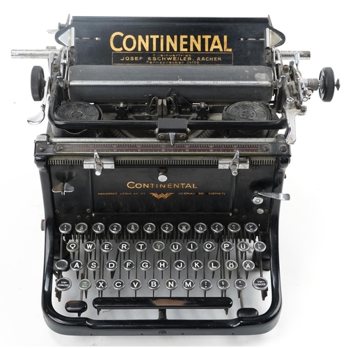  Vintage black enamel Continental typewriter