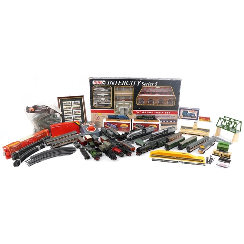 2033 - Large collection of model railway locomotives, carriages, trackside buildings and accessories includ... 