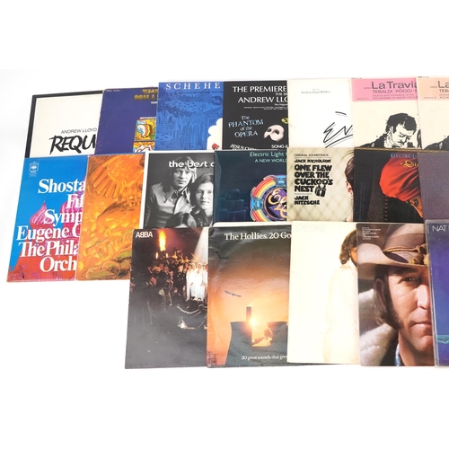 632 - Vinyl LP records including Electric Light Orchestra, Jon & Vangelis, Julio Iglesias, Abba, Neil Diam... 