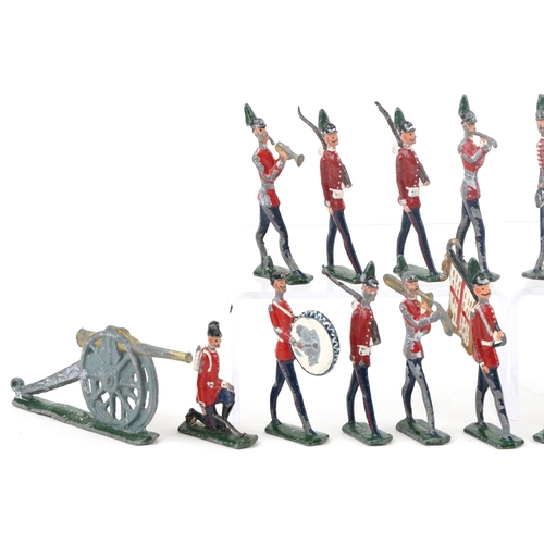 2010A - Collection of vintage hand painted lead soldiers, the largest 6.5cm high