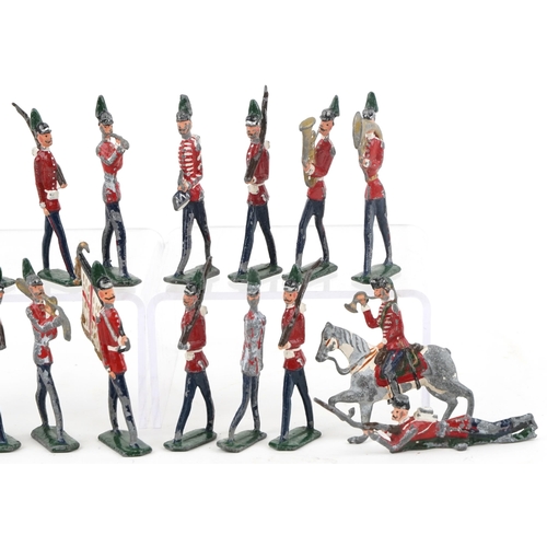 2010A - Collection of vintage hand painted lead soldiers, the largest 6.5cm high