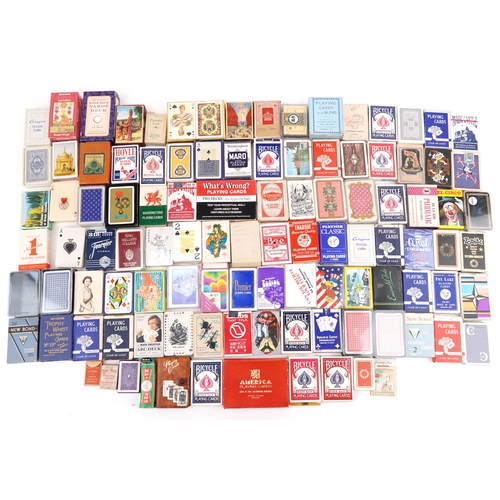 2039 - Large collection of vintage and later playing cards, trick decks and tarot cards