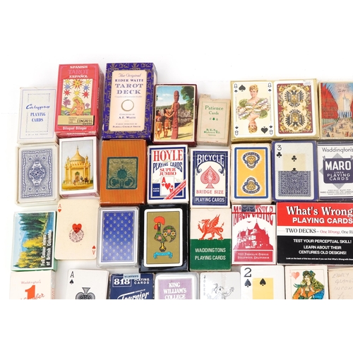 2039 - Large collection of vintage and later playing cards, trick decks and tarot cards