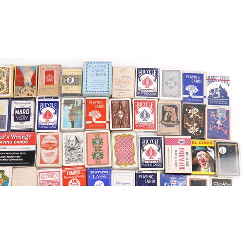 2039 - Large collection of vintage and later playing cards, trick decks and tarot cards