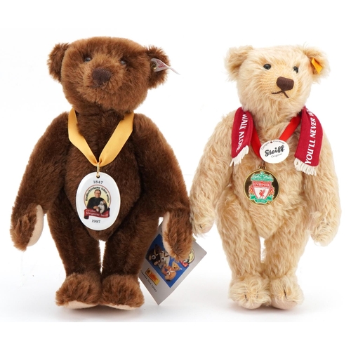 2060 - Two Steiff teddy bears numbers 670206 and 004230, each 27cm high