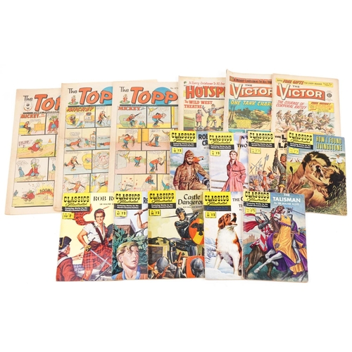 2343 - Collection of Classics Illustrated, Victor and Topper comics