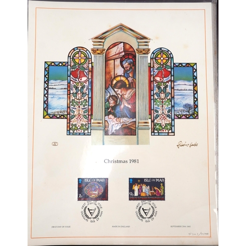 2282 - Limited edition first day lithographs arranged in an album, numbered 5303/9500