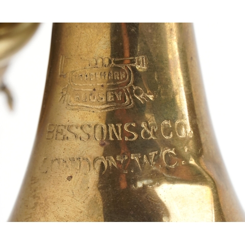 622 - Bessons & Co by Boosey brass cornet, 25cm in length