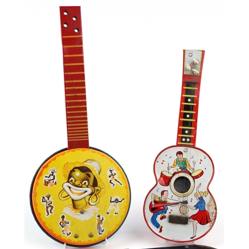 2045 - Vintage toys including Japanese tinplate guitar, Original 1 BB gun and Chad Valley tinplate banjo