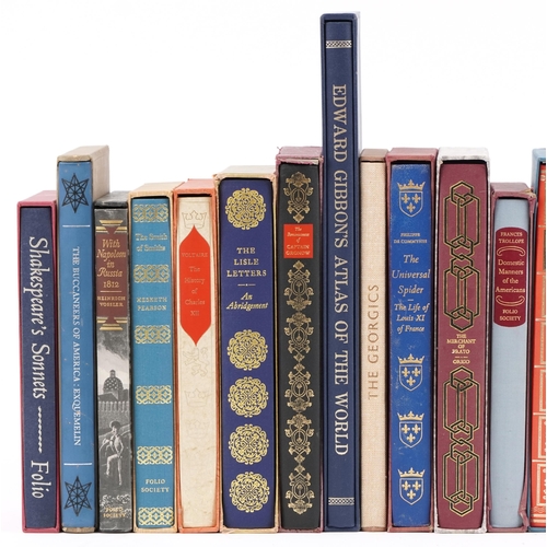 2344 - Folio Society hardback books including The Tudor Venturers, The War in the Peninsula, Aubrey's Brief... 