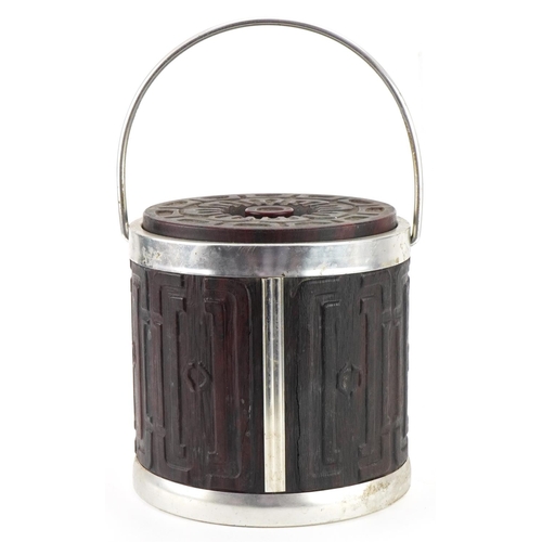 1215 - Vintage Caleppio ice bucket with swing handle, 20cm high