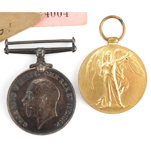 2499 - British military World War I medal pair awarded to 79188 PTE.A.DIBB.R.FUS with ephemera and aviation... 