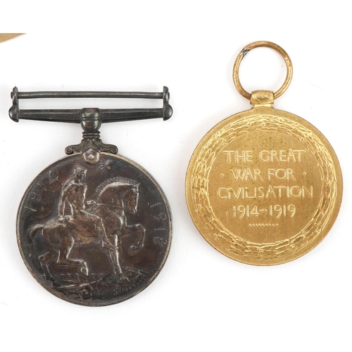 2499 - British military World War I medal pair awarded to 79188 PTE.A.DIBB.R.FUS with ephemera and aviation... 