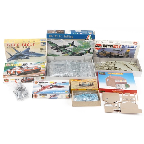 2049 - Model kits with boxes including Airfix, Merit and Italeri