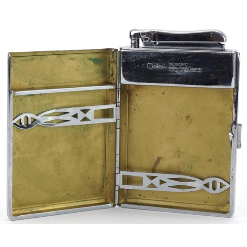 1221 - Calibri, Queen Mary cigarette case/lighter, 12cm high