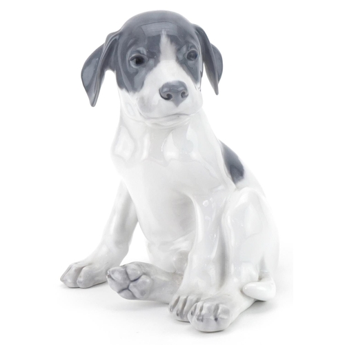 498 - Royal Copenhagen Danish seated puppy, 20cm high