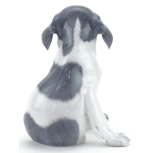 498 - Royal Copenhagen Danish seated puppy, 20cm high