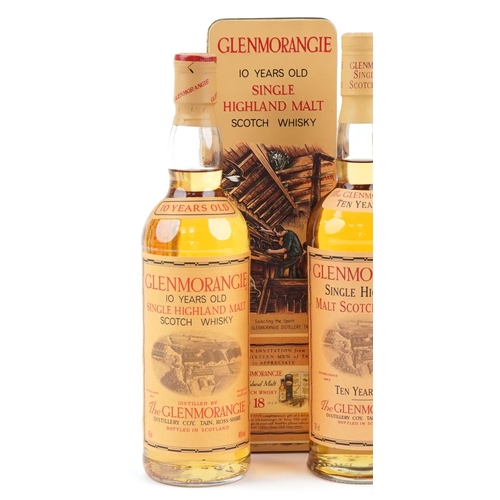 594 - Three bottles of Glenmorangie Single Highland Malt Scotch whisky