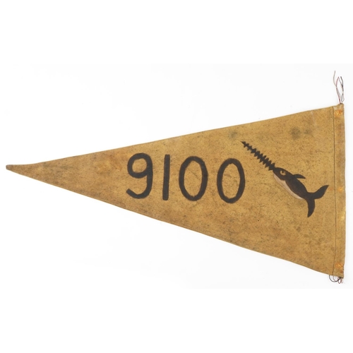 2654 - German military World War II Kriegsmarine pennant, possibly U-boat, 72cm in length