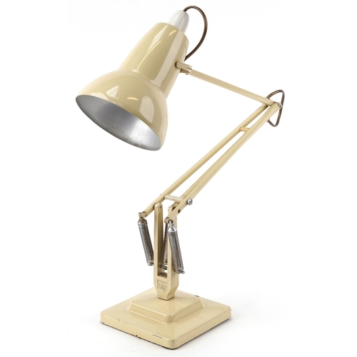 267 - Vintage Herbert Terry cream enamelled Anglepoise table lamp, 88cm high fully extended