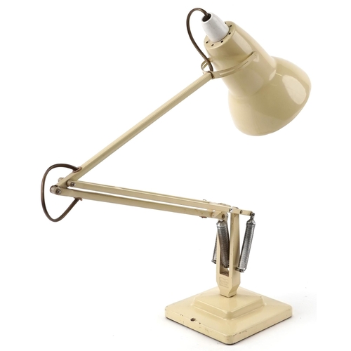 267 - Vintage Herbert Terry cream enamelled Anglepoise table lamp, 88cm high fully extended