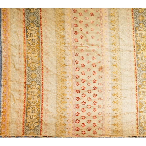 208 - 20th century Middle Eastern embroidered shawl, 260cm x 123cm