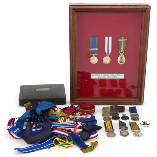 2514 - British military World War I dress medals and collection of ribbons including Royal Army Dental Corp... 