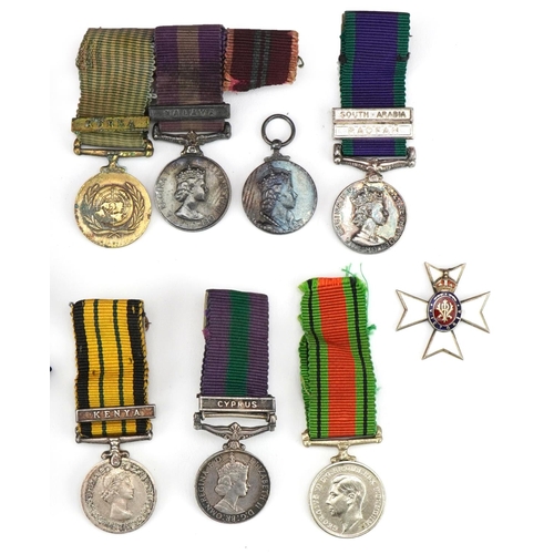 2514 - British military World War I dress medals and collection of ribbons including Royal Army Dental Corp... 