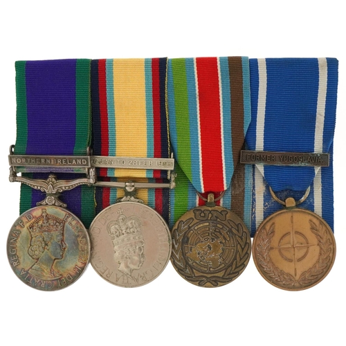 2570 - Four military medals with three bars and ribbons awarded to 24747312 LCPL L.TAYLOR.REME