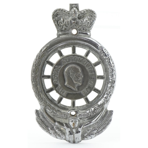 2461 - 1930s Royal Automobile Club car radiator badge, 12.5cm high