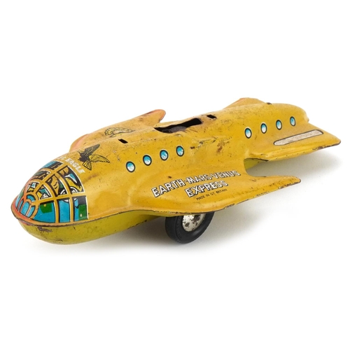 2005 - Vintage tinplate Dan Dare Earth-Mars-Venus Express, 21.5cm in length