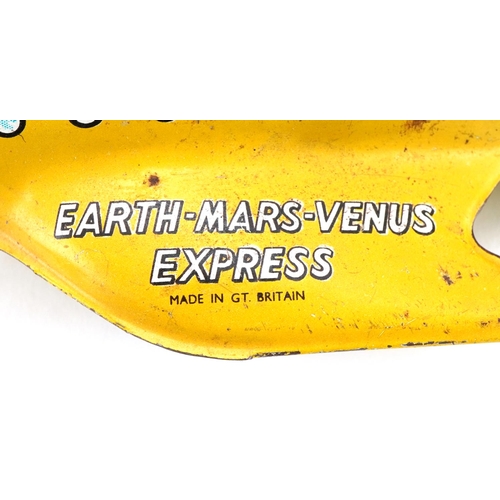 2005 - Vintage tinplate Dan Dare Earth-Mars-Venus Express, 21.5cm in length