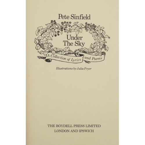 2335 - Under the Sky by Pete Sinfield first edition paperback book published by Boydell Press 1974