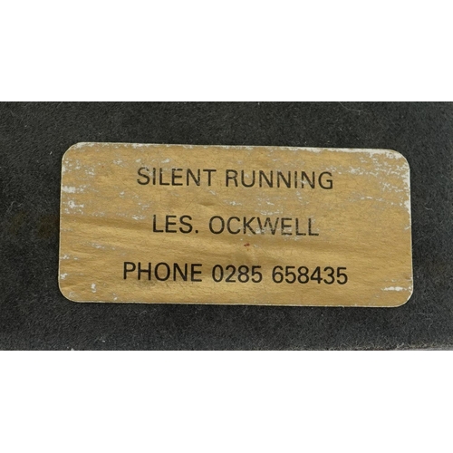 2673 - Military interest Royal Navy Submarine presentation clock, 15cm in length