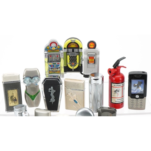 1225 - Collection of vintage novelty gas lighters