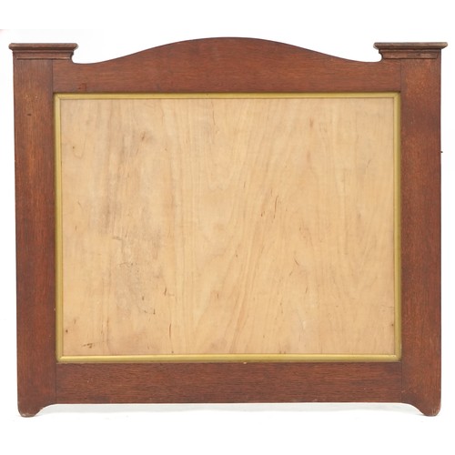 545 - Early 20th century Arts & Crafts oak frame with inner gilt slip, 80cm x 70cm