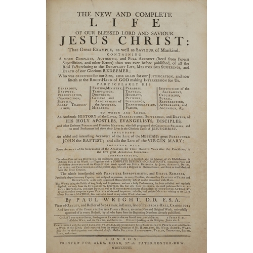 2346 - Wright, Paul. The New and Complete Life of Our Blessed Lord and saviour Jesus Christ: That Great Exa... 