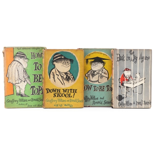 2356 - Geoffrey Willans & Ronald Searle, four books comprising two How to be Topp, Down With Skool! and Bac... 