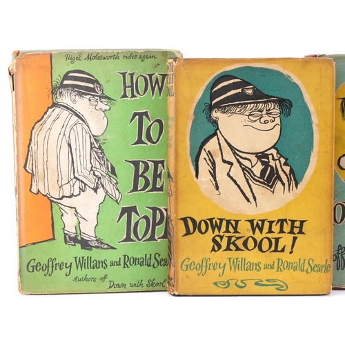 2356 - Geoffrey Willans & Ronald Searle, four books comprising two How to be Topp, Down With Skool! and Bac... 