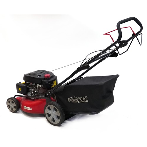 772 - Frisky Fox Plus 5.5hp petrol lawnmower, 2016, 150cm long