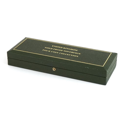 3602 - 2006 gold proof four coin sovereign collection by The Royal Mint with box and certificate numbered 0... 