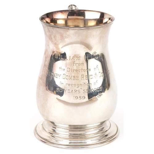 401 - Poston Products Ltd, Elizabeth II silver tankard, Birmingham 1965, 13cm high, 399.0g