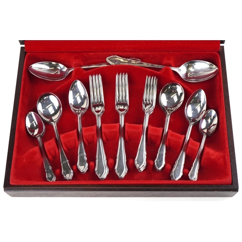 534 - Regalia six place canteen of stainless steel cutlery, 39cm wide