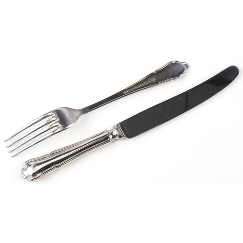 534 - Regalia six place canteen of stainless steel cutlery, 39cm wide