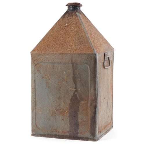 2425 - Mobil Oil 'A' canister of square form, 49cm high