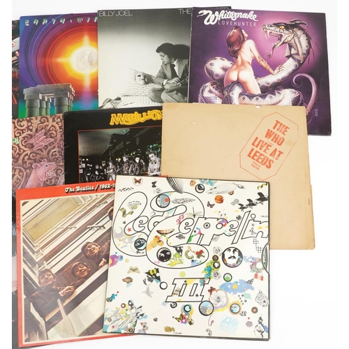 640 - Vinyl LP records including Earth, Wind & Fire, Black Sabbath, The Beatles, Led Zeppelin and Marillio... 