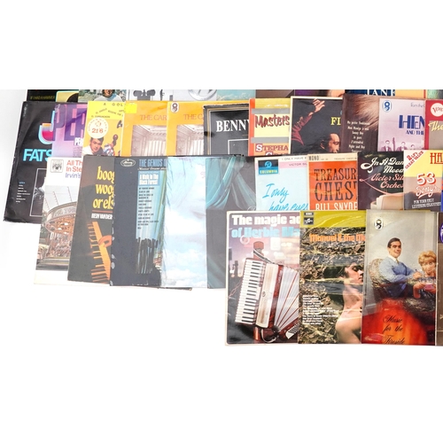 645 - Predominantly pop and jazz vinyl LP records including Black Sabbath, Slade, Roy Orbison, Gene Pitney... 