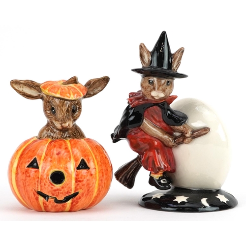 506 - Two Royal Doulton Bunnykins figures, one with certificate, comprising Trick or Treat Bunnykins and H... 