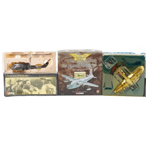 2019 - Four Corgi Aeroplane model kits - Classic Prop Liners, Short. S25 Sunderland 3 Transport of BOAC's H... 